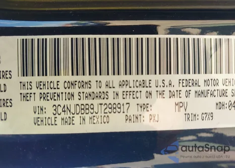 2018 Jeep Compass Altitude 4X4 z USA, uszkodzony, nr VIN 3C4NJDBB9JT298917